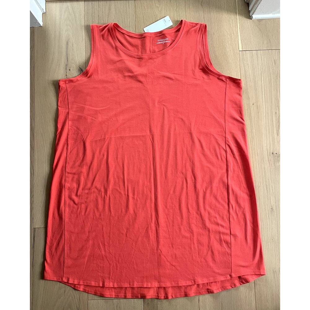 Eileen Fisher NWT Pima Cotton Stretch Jersey Tank Dress 3X